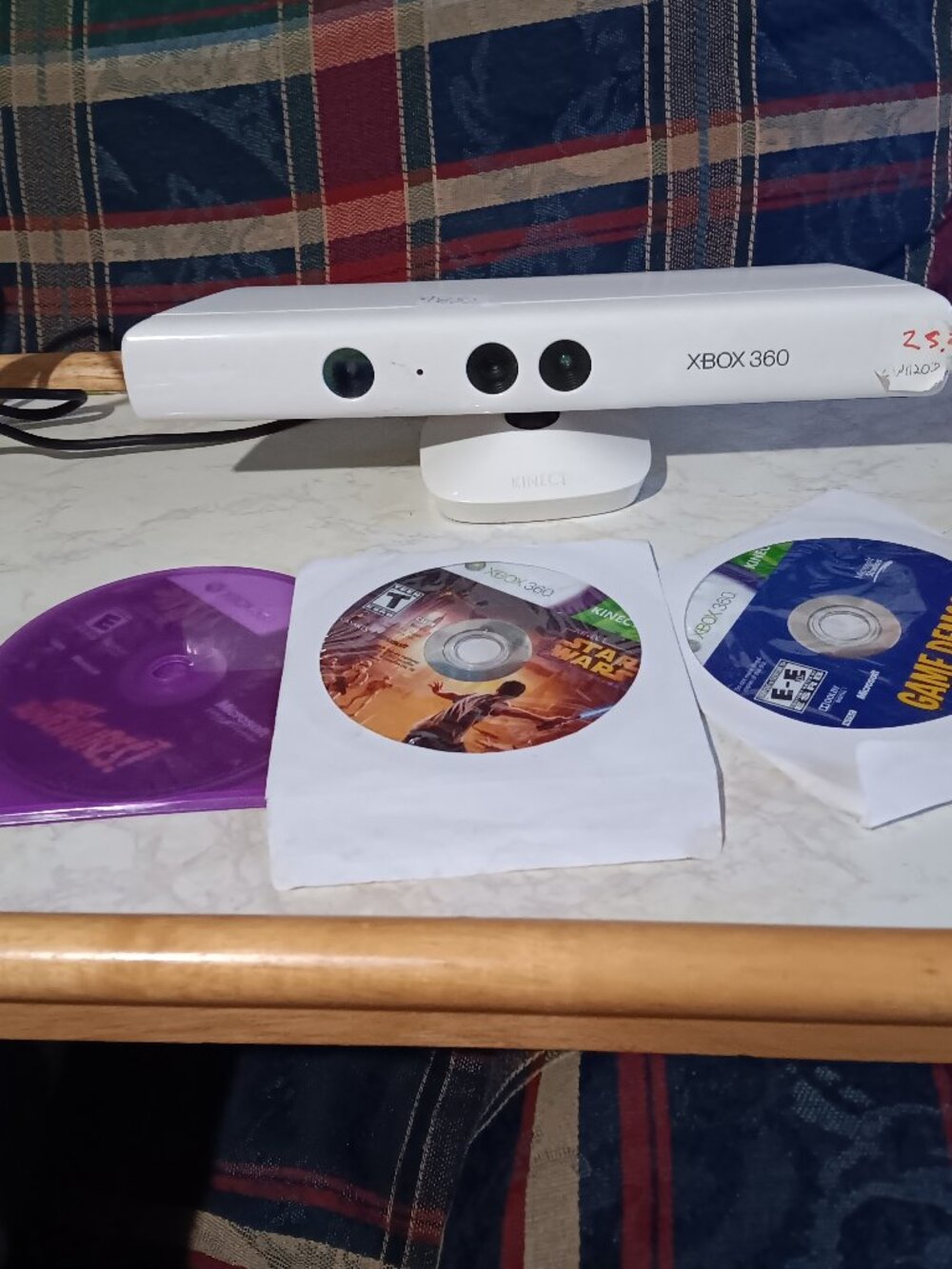 Kinect Bundle White Sensor Star Wars Kinect Adventures Demo Disk Xbox 360